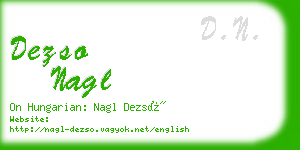 dezso nagl business card